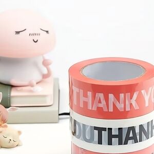 NWT 2 Pack Thank You Printed Packing Tape -